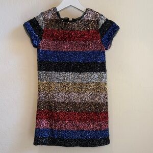 GAP Multicolor Sequin Striped Kids Dress
